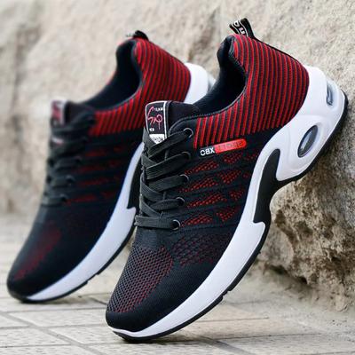 New Trend of Men's Shoes In Summer: Men's Breathable Lace-up Running Shoes, Korean-style Lightweight Casual Sneakers