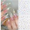 5D Embossed Floral Nail Art Stickers - Colorful Summer Small Ice Flowers