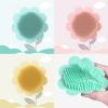 Baby Silicone Shampoo Brush To Remove Dandruff Newborn Bath and Bath Rubbing Mud Soft and Non-deformable Handle Bath Brush