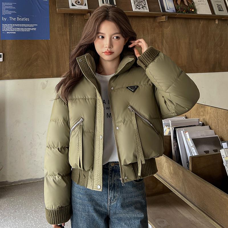 Fashionable Short Style Lightweight Warm Cotton Jacket for Women
