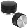 Höhenverstellbarer Kaffeetamper-Verteiler-Leveler aus Edelstahl mit rutschfestem Gewinde(51mm Gewinde Boden Schwarz )