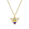 Oil Dripping Bee Light Luxury Banquet Wedding Necklace Women'S Versatile Collarbone Chain Titanium Steel Chain