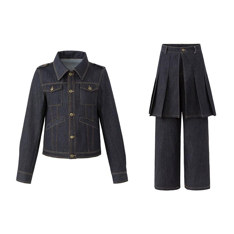 Mens Womens Slim Fit Washed Denim Jacket Vintage Streetwear Casual Outerwear Fall