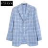 Belvest G10647 Light Blue Wool Silk Linen Check Jacket In the Box 3B Jacket Jacket 50 Light blueUsed