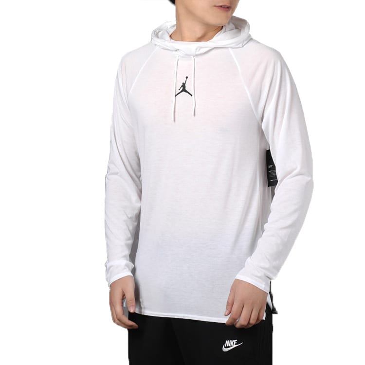 Jordan Sweatshirts Men's White Hooded Moderate Regular CD5188-100