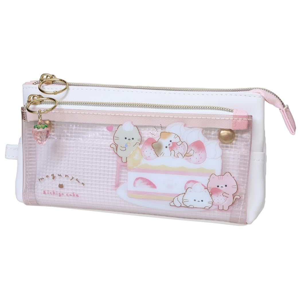 

Kamio Japan Mogunyan Triangle Pencil Case, Strawberry Cake Design, 228233