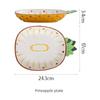 Fruit Shape Hand-painted Ceramic Tableware Pineapple Strawberry Lemon Shape Rice Bowl Fruit Salad Plate Dessert Cake Dish