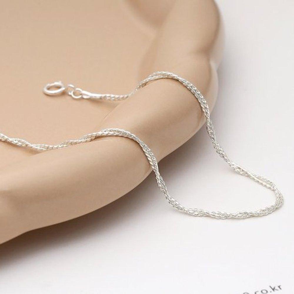 Twisted Knot 92.5 Silver Double Chain Silver Bracelet