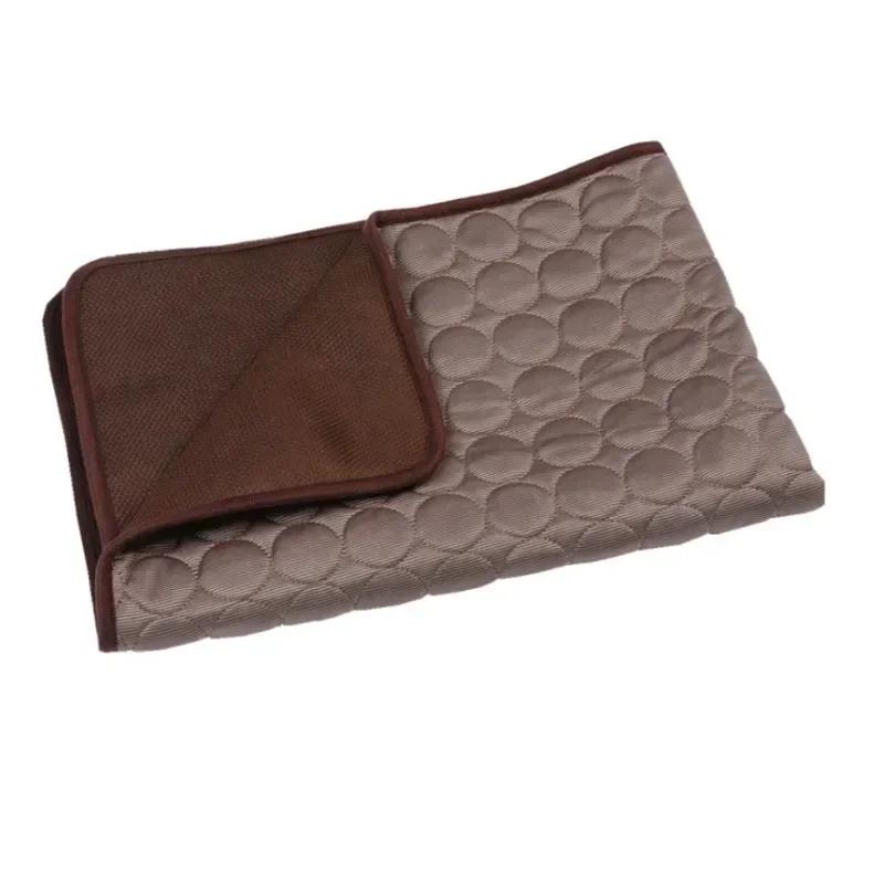 Summer 50x40cm Dog Pet Cool Mat for Summar Breathable Comfortable Mat Reusable Training Pad Dog Car Seat Cover Dog Bed