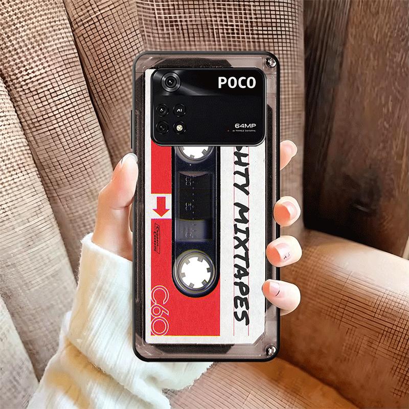 Vintage 90S Cassette Tape Pattern Soft Phone Case for Xiaomi Poco X5 X6 X7 X8 Pro Max X3 F7 F8 Ultra M8 M7 M6 M5 Redmi 15 15C 14