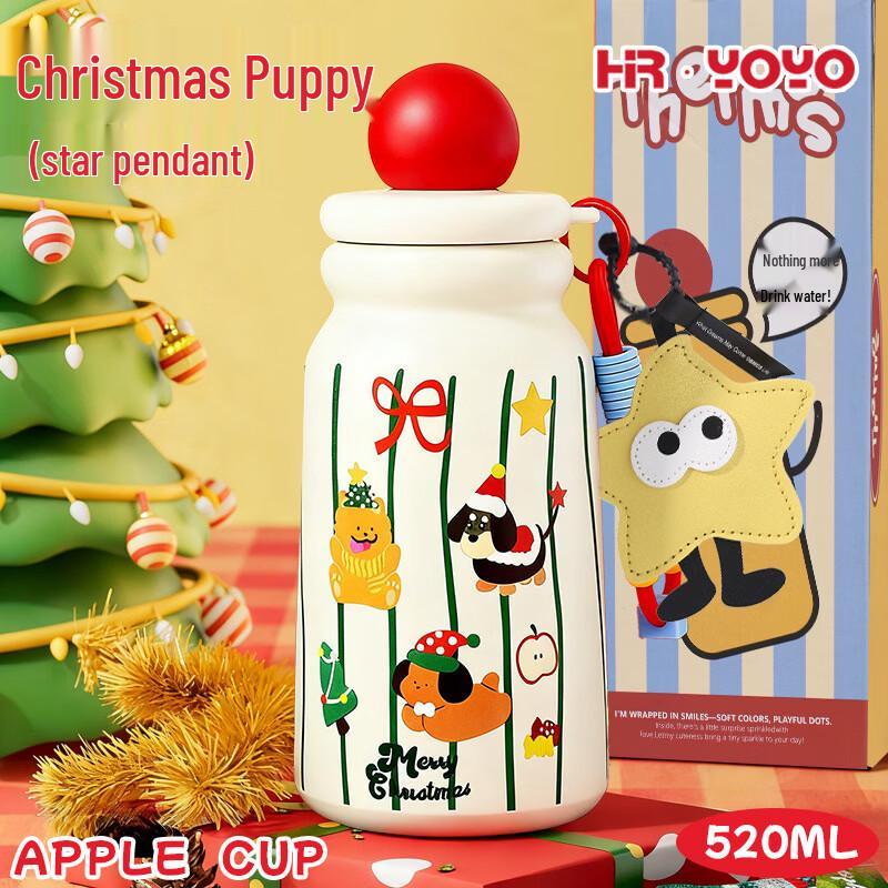 Shangqi Cartoon Christmas Insulated Stainless Steel Sippy Cup