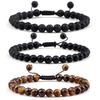 Multiple Style 6Mm Natural Tiger Eyes Lava Rock Protection Handmade Bracelet Men'S Gift