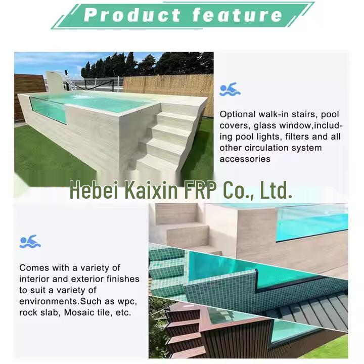 Compact Movable Fiberglass Swimming Pool for Outdoor Homestay or Garden Villa