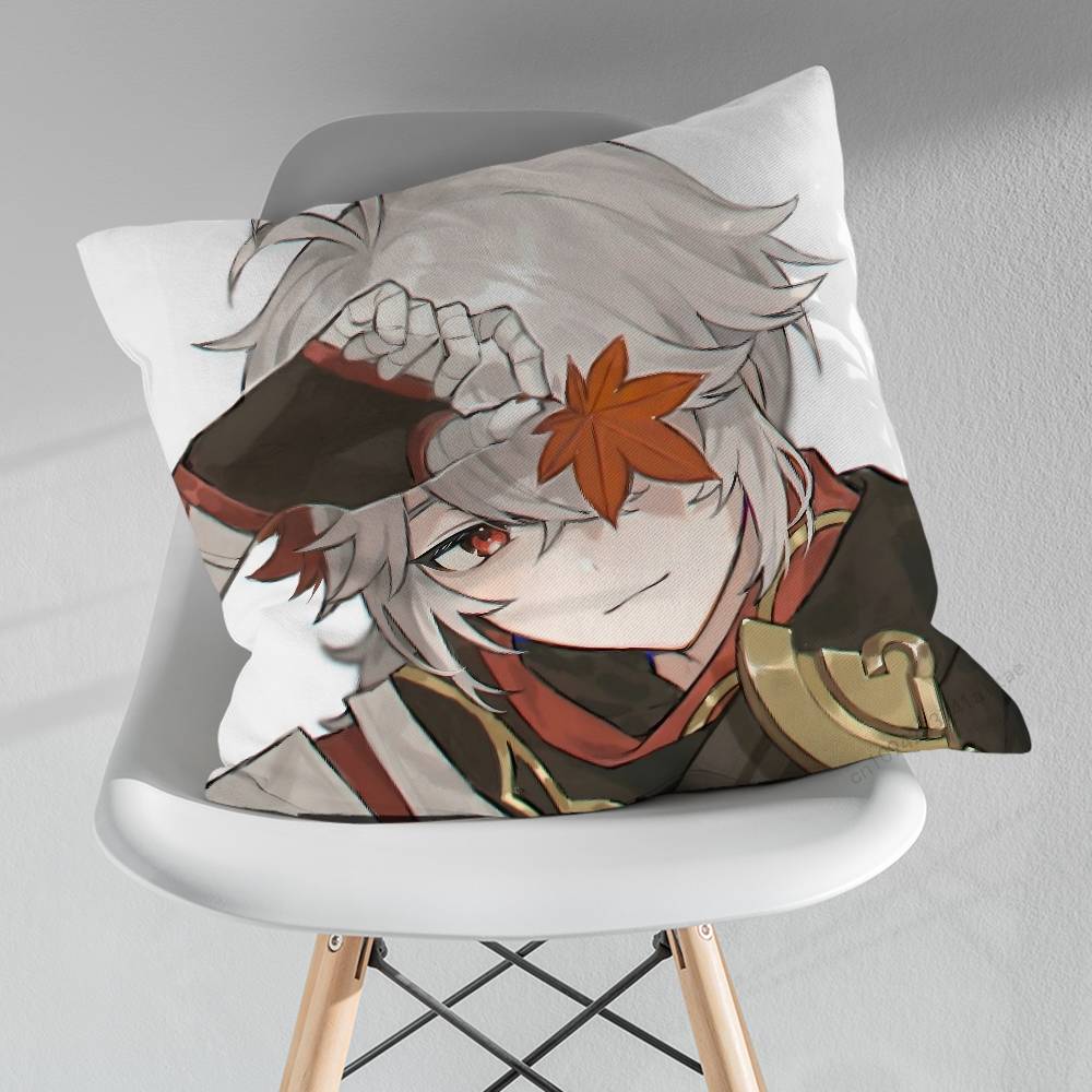 KKaedehara KKazuha Pillowcase for Sofa Room Office Decor Printing Merchandise AllMatch Cushion Cover