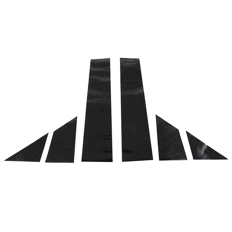 

PVC Car Exterior Window Center Posts Pillar Sticker Vinyl For Fiat 500 2008- Abarth 595 695 2012- Protection Accessories чёрный