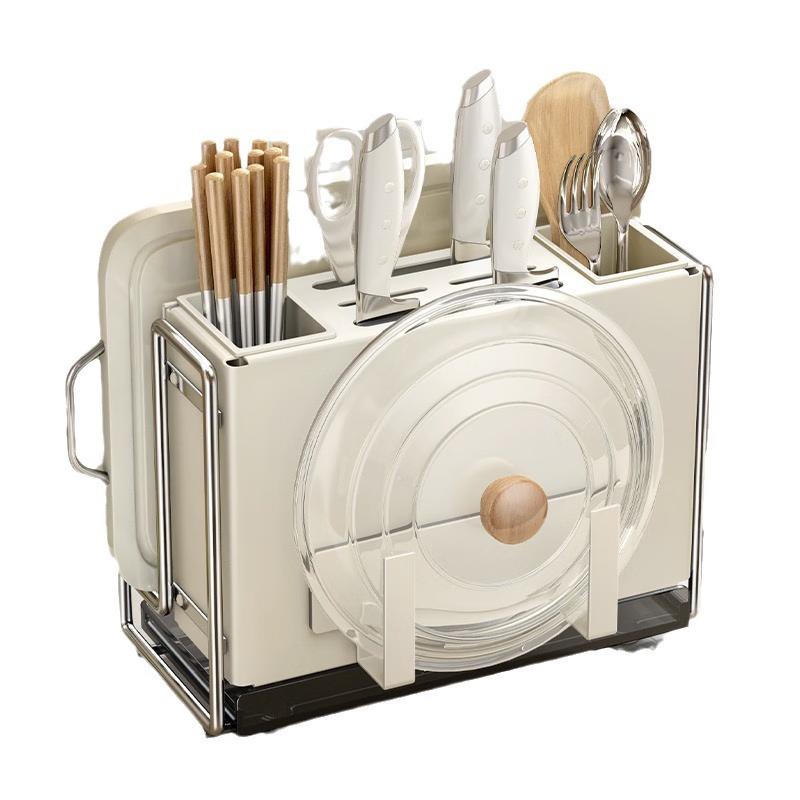 Kitchen Countertop Organizer for Knives, Chopping Boards, Pot Lids & Chopsticks