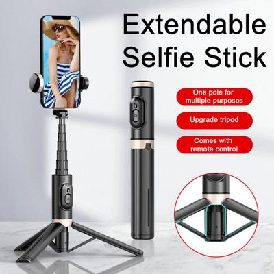 Extendable Selfie Stick Tripod with Wireless Remote Shutter Compact Design Portable
