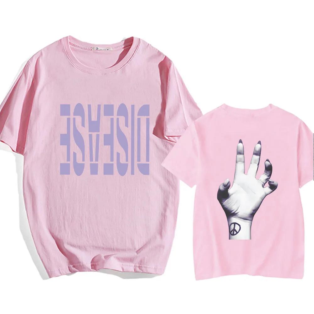 Lady Gaga Disease Graphic Tshirts Short Sleeve Summer Teeshirt Round Neck Unisex Women Soft Tshirts Printing Comfortable Tees