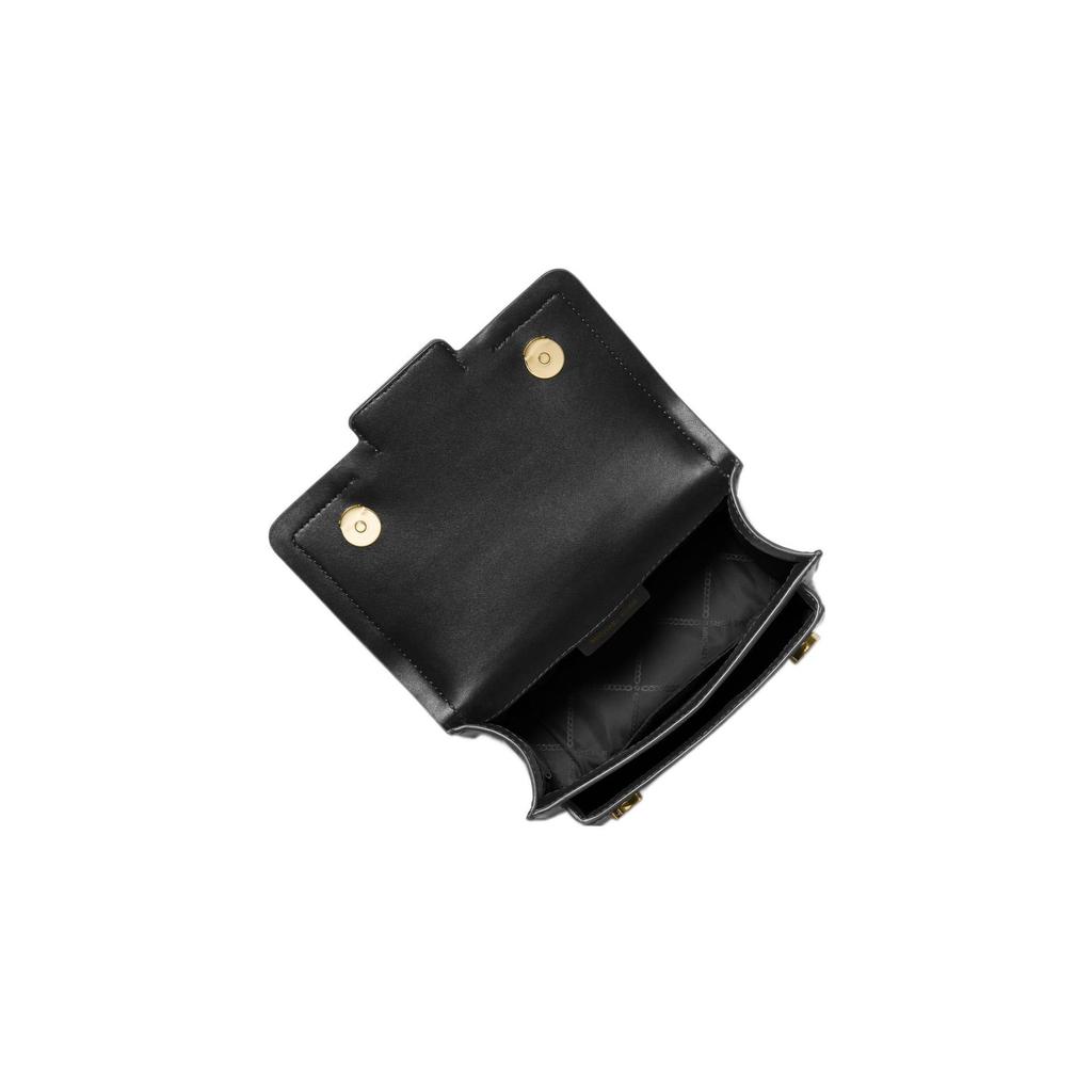 Michael Kors Heather Classic Solid Color Commuter Letter Logo Fashion Leather Small Square Chain Envelope Crossbody Shoulder Bag 32S2G7HC0L-001