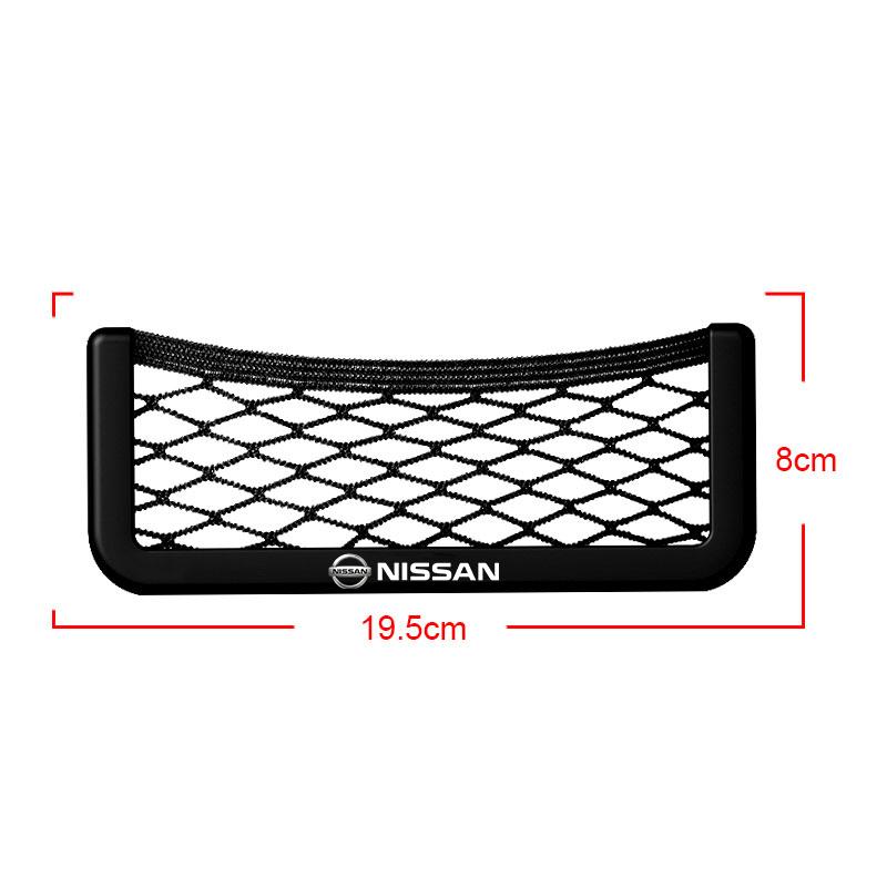 New Car Net Bag Phone Holder Organizer Car Seat Side Back Storage Bag For Nissan Nismo Teana Skyline Juke X-trail Almera Qashqai