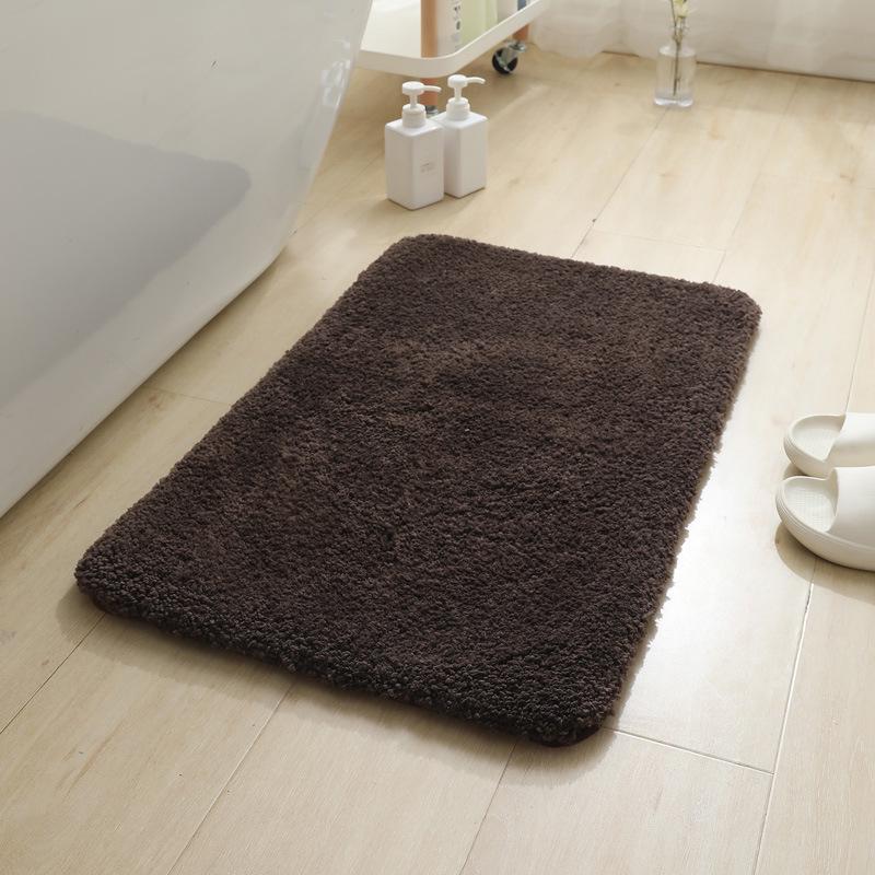 Dicke Plüsch Anti-Rutsch Badezimmermatte - Wasserabsorbierend, Anti-Rutsch, Katzenfreundlicher Teppich für Eingang, Toilette, Couchtisch oder Erker