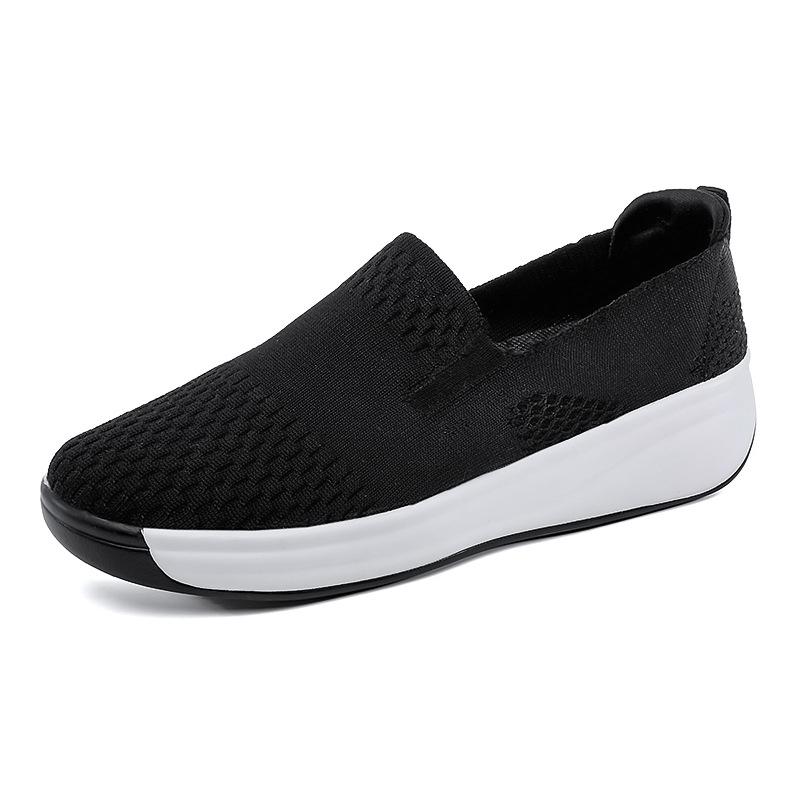 Large Size Spring and Autumn Flying Woven Loafers, Foot Cover, Low Top, Shallow Mouth, Leisure Sports, One Pedal, Single Shoes, Women's Shoes