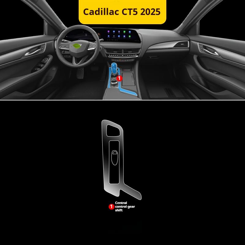 Para Cadillac CT5 2025 2024 Accesorios de interior de coche película transparente TPU Panel de cambios Consola central Antiarañazos resistente Pegatina