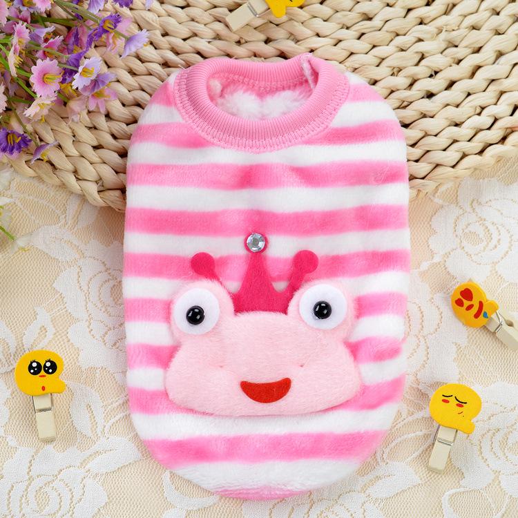 Fleece Pet Vest Small Puppy Cats Clothing Warm Lightweight Wear Cartoon Dog Clothes Chest Size Adjustable Comfort Fit