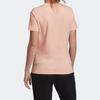 adidas T Shirts Women's Pink Crew Neck Moderate Straight Fit FM9448