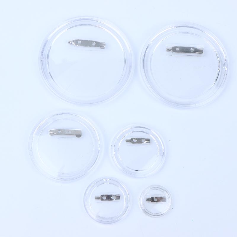 Blank Acrylic DIY Button Pins 10 PCS Transparent Badge Set for Small Business Custom Pin Making Supplies