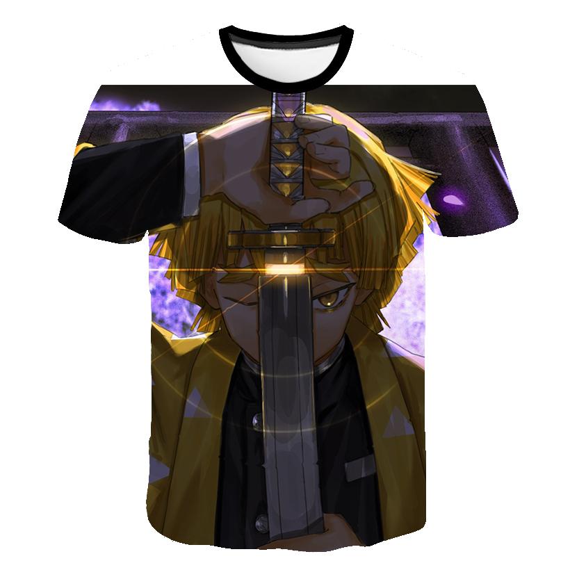 Demon Slayer Baby Boy Girl T-Shirts Short Sleeves Summer New 3D Printed T Shirts Costumes Anime Round Collar Tops Tees Clothing