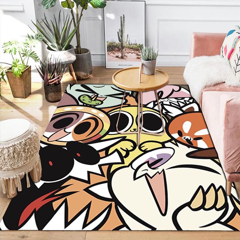 Cartoon graphic Rug Floor Mat for Living Room or Bedroom Soft and Comfortable Carpet a Gift for Birthday and Holiday.
