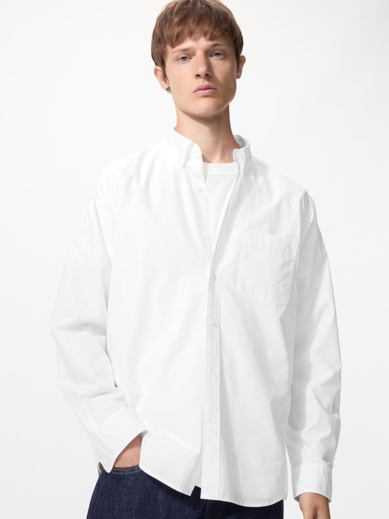 Uniqlo Japan Extra Fine Cotton Broadcloth Shirt  Button Down Collar  Long Sleeves 