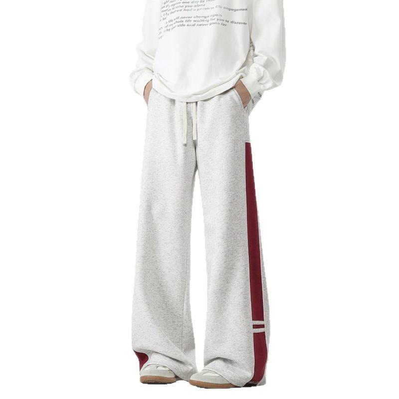 Spring and Autumn New Pants Men's Casual Sweatpants Loose Drape Straight Wide-leg Sweatpants Men's Clothing