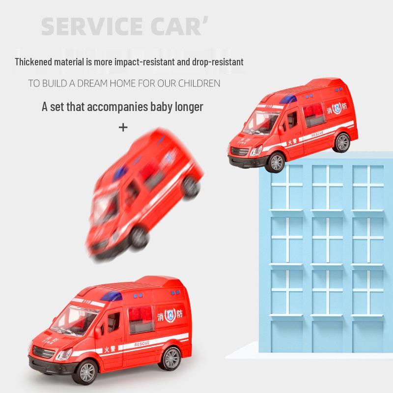 Children's Inertia Ambulance Car Toy - Simulation Model for Boys