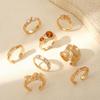 Geometric Fashion Retro Ring Irregular Ring Set for Women