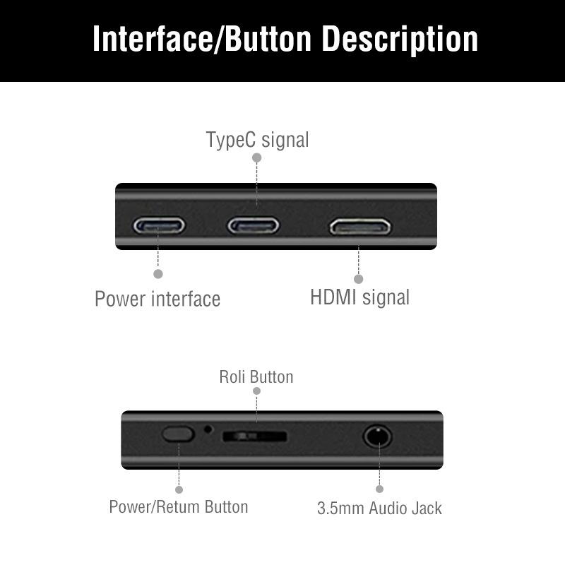 Monitor portátil HDMI Anmite de 11,6" para oficina y juegos