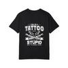 Tattoo Artist T Shirt White Tattoo Machine Graphic and Text Design for Tattoo Studio Work or Casual Wear