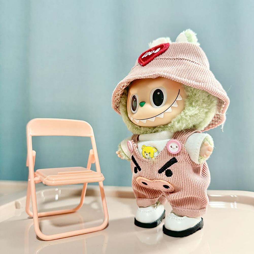 For 17cm Labubu Doll Clothes Fashion Clothes Hoodies Doll Clothes Color Match Hoodies Dolls Accessories Cute Decoration Little Cloths