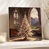 DIY Mini Framed Pearl Painting Kit Christmas Tree Cross Beads Canvas Home Decor Painting