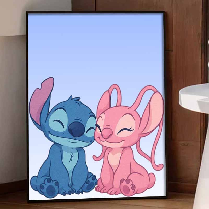 Disney Diamond Painting 5D DIY Stitch Angel Diamond Painting Art Diamond Painting Kit Adult/Beginner Gift Idea Home Decor