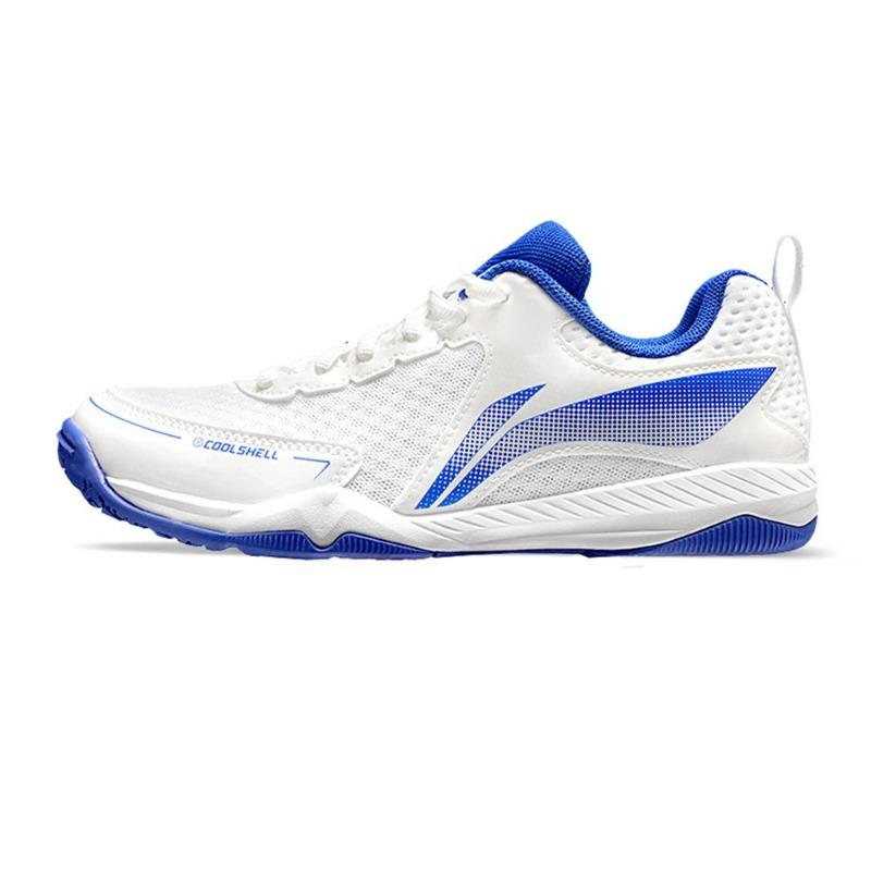 Li-Ning Table Tennis Shoes Unisex Low-top Training Shoes White Blue APTU005-1 39