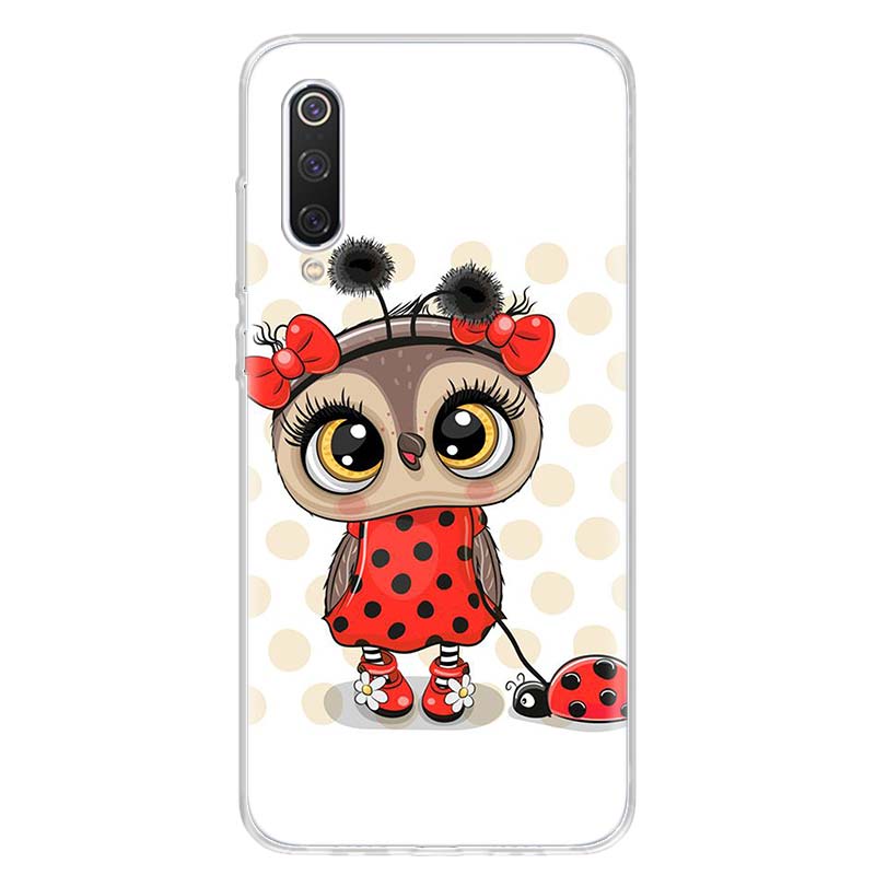 Cute Owl Hearts Lover Christmas Candy Cover Phone Case For Xiaomi Poco X3 GT X4 NFC M4 Pro M3 M2 F3 F2 F1 Mi Note 10 A3 A2 Lite