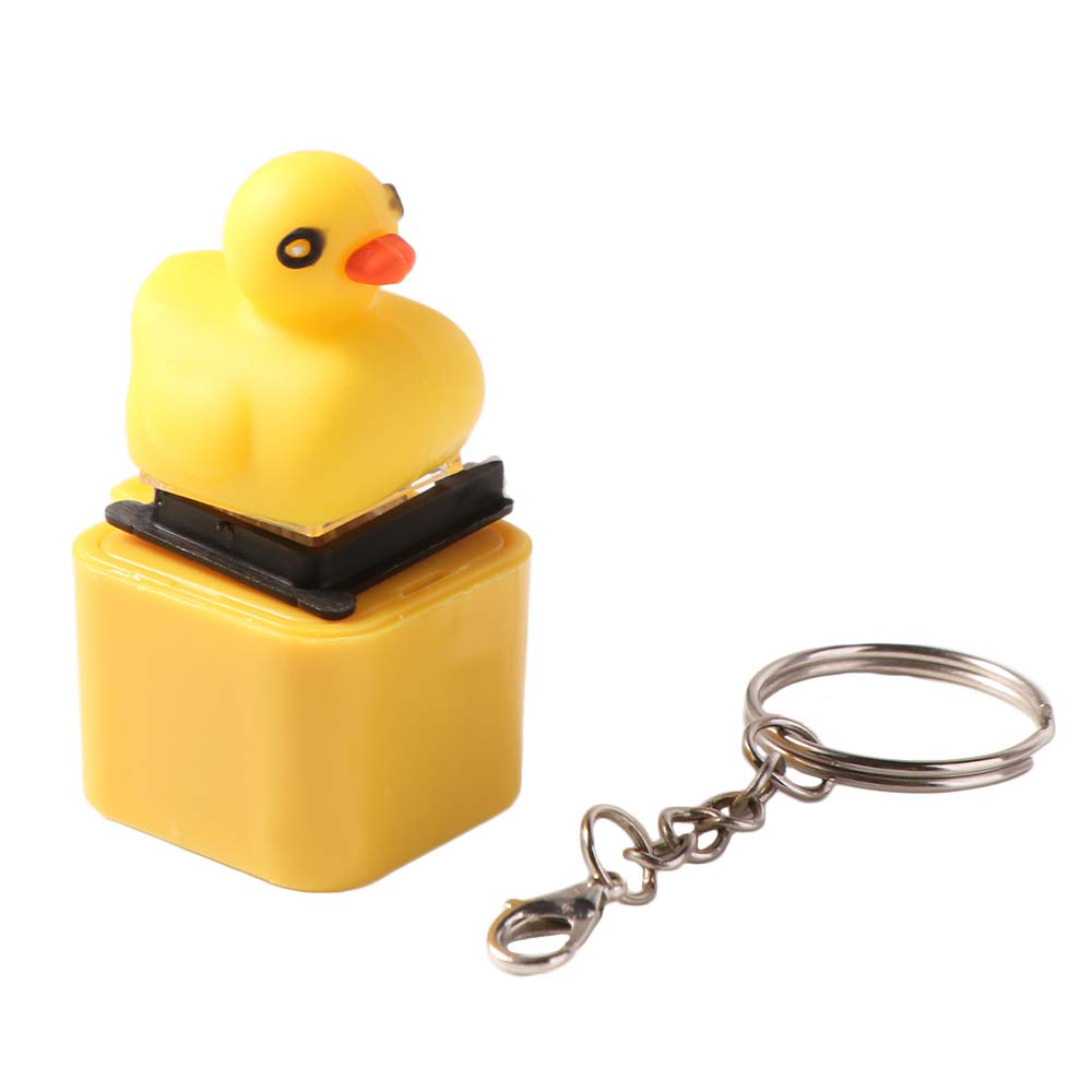 With LED Light Frog Croaking Fidget Toy Fingertip Button Keyboard Sound Keyring  Children Adult