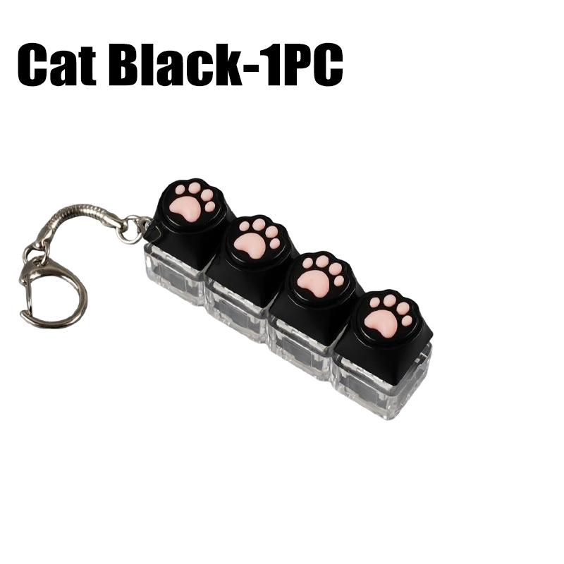 LED Light Keyboard Keychain Fidget Toy Clickable Button Stress Relief Portable Desk Accessory Office Decor Gift Anxiety Relief