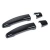 1 Pair Car Exterior Left Right Side Door Handle Cover Trim Cap Set Fit for Chevrolet Camaro 2010-2012 2013 2014 2015 Black ABS