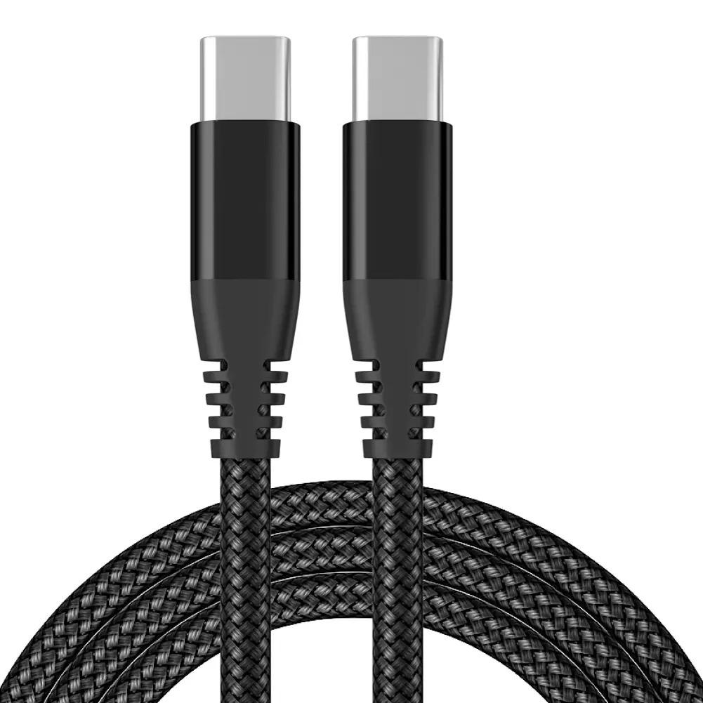 For iPhone 15 Series 1m Nylon Braided PD 60W Charging Cable Type-C to Type-C USB2.0 Data Cable for Cell Phones,Tablets,Laptops