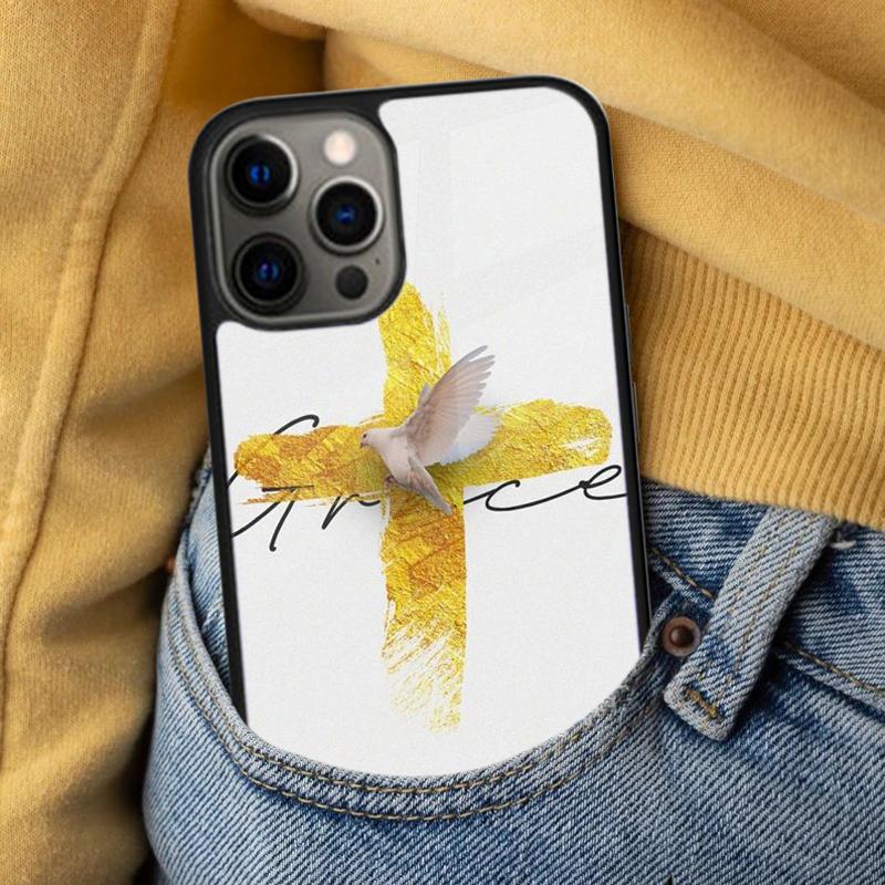 Jesus Christ Cross Soft Phone Case for iPhone 17 Air 16e Pro max 15 Pro 13 14 Plus 11 12 MagSafe Magnetic Coque
