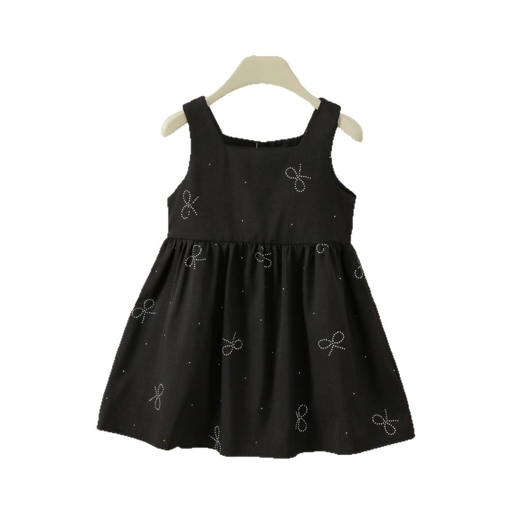 Girls' Summer Dress New Sleeveless Dress With Rhinestones Cute And Stylish Casual Dress For Baby Girls