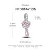 Original Charms Copperinfinite Love Pink Key Pendants Fit Charms Plata Bracelets For Women Jewelry Making Diy Fine Gifts